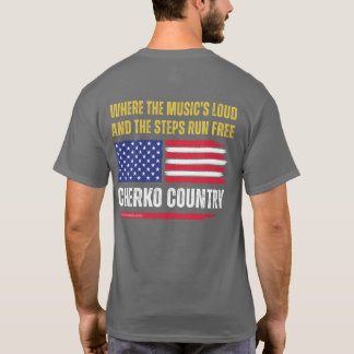 Camiseta (Dk Grey) Bandeira dos EUA / Música Alta & Passos