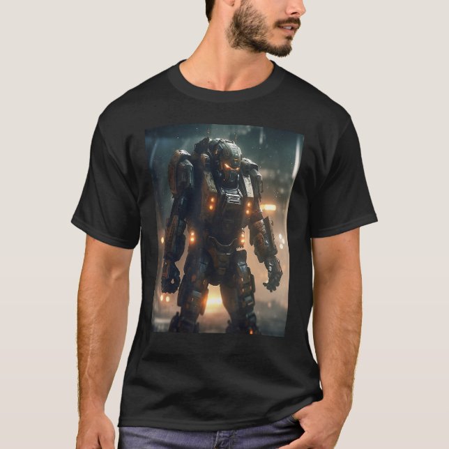 Camiseta DKH138 Sci fi Graphic  Heroshell Battle Armor (Frente)