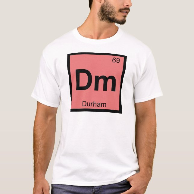 Camiseta Dm - Durham Carolina do Norte Símbolo da Cidade da (Frente)