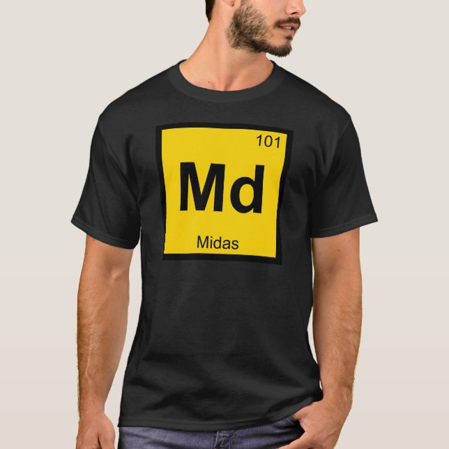 Camiseta DM - Símbolo grego da mesa periódica da química do (Frente)