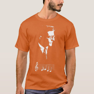 Camiseta Dmitri Shostakovich DSCH notas musicais Gift