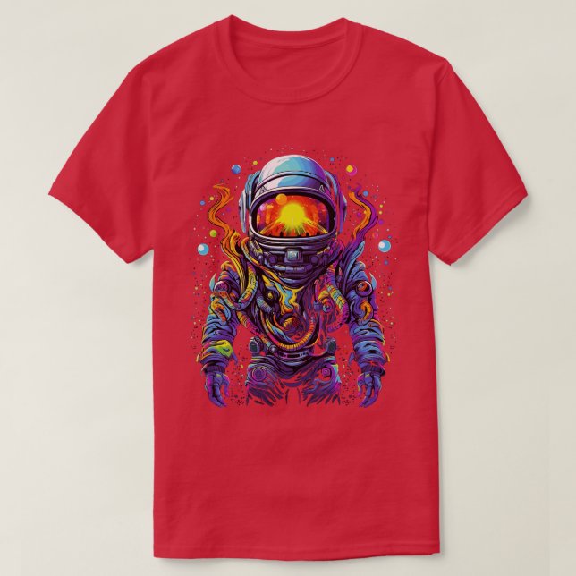 Camiseta DMT Art Psychedelic Spaceman 2 (Frente do Design)