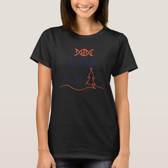 Camiseta DNA Árvore Ciências da Vida Professores-Biologista (Frente)