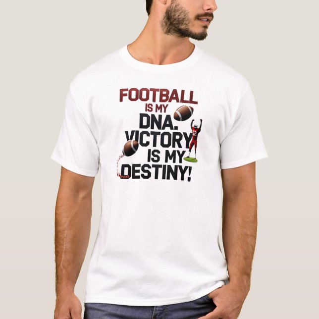 Camiseta DNA de futebol e Design de vitória (Frente)