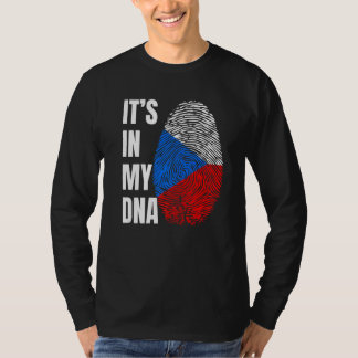 Camiseta DNA de impressões digitais Biometria Bandeira da R