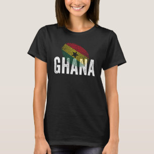 Camiseta DNA Ganês Africano Orgulhoso Bandeira Fria Gana
