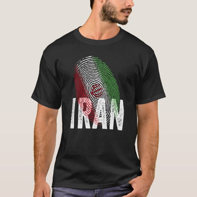 Camiseta DNA Iranian Proud Iranian Cool Iran Flag (Frente)