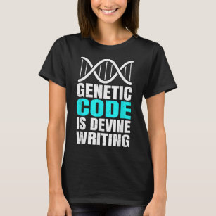 Camiseta DNA Science Life Genetic Code é Devine Escrevendo