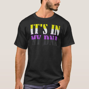 Camiseta Dna Terceiro Gênero Lgbt Sinalizador Não Binário O