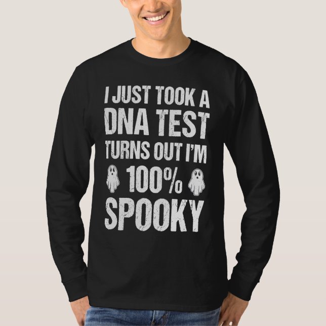 Camiseta DNA test  Halloween Costume Spooky Ghost Men Women (Frente)