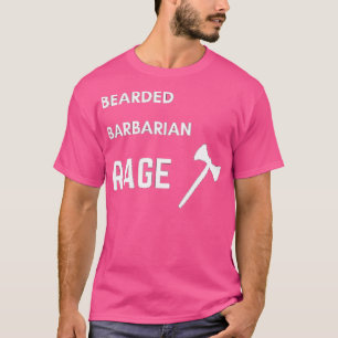 Camiseta DnD Texto Branco da Fúria Bárbara