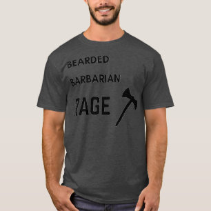 Camiseta DnD Texto Preto Raivo Bárbaro