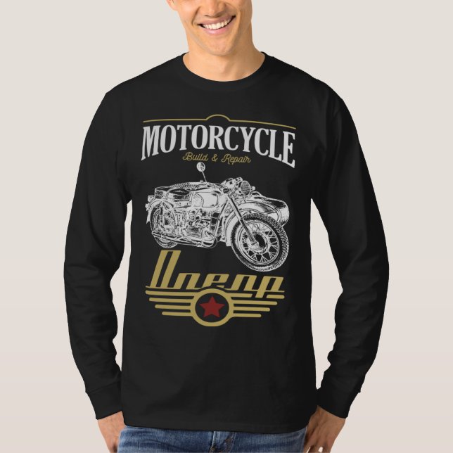 Camiseta Dnepr Motorcycle Offroad Motorcycle Rider (Frente)