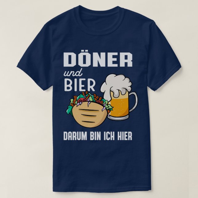 Camiseta Dner Und Bier Lustiges Kebab Liebhaber (Frente do Design)