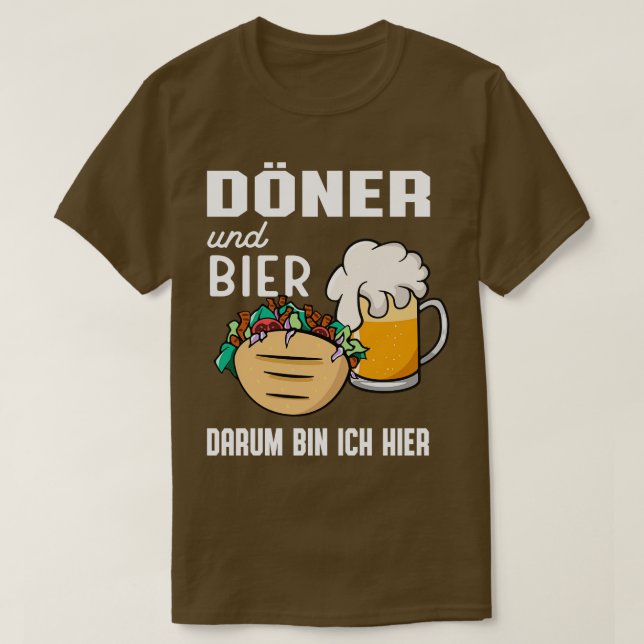 Camiseta Dner Und Bier Lustiges Kebab Liebhaber (Frente do Design)