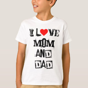 Camiseta DNF Eu amo a mãe e as crianças Pais