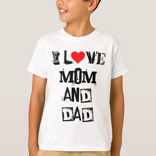 Camiseta DNF I Love Mamãe and Pai KIDS (Frente)
