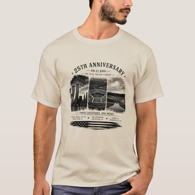 Camiseta do 25º Aniversário NEVER FORGET (Frente)