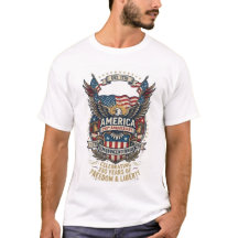 Camiseta do 250º Aniversário da América Liberdade 