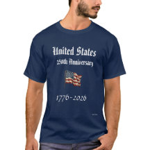 Camiseta do 250º Aniversário dos Estados Unidos