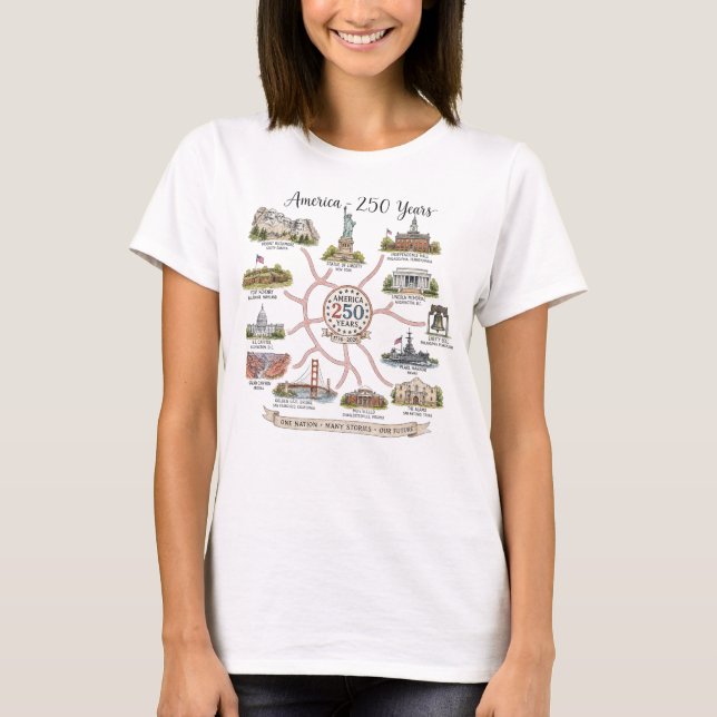 Camiseta do 250º Ano da América (Frente)