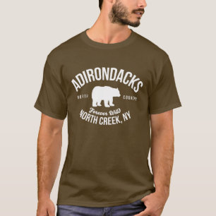 Camiseta Do Adirondacks da angra de New York T selvagem