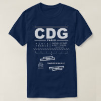 Camiseta do aeroporto de Paris Charles De Gaulle