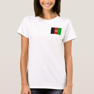 Camiseta do Afeganistão Bandeira + Mapa