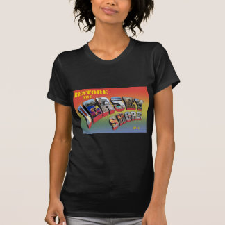 Camiseta do alivio do furacão da costa do jérsei
