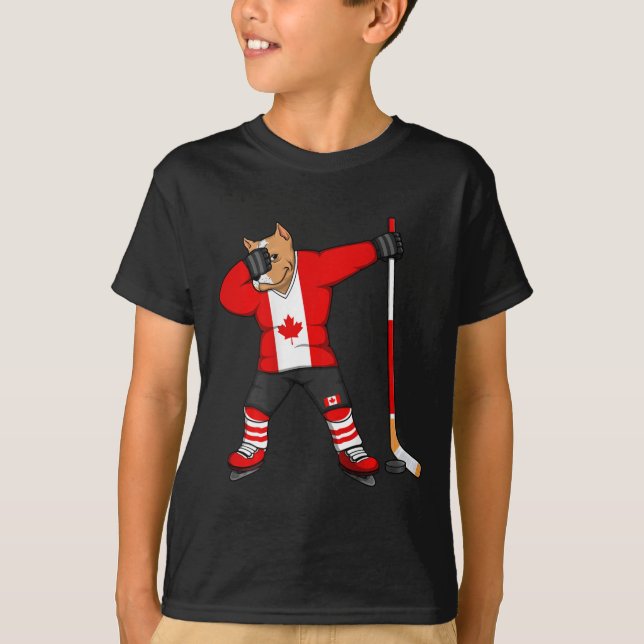 Camiseta do Amante de Hóquei no Gelo do Canadá Pit (Frente)