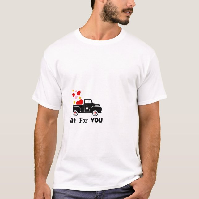 Camiseta do Amor – Design carregado de caminhão e  (Frente)