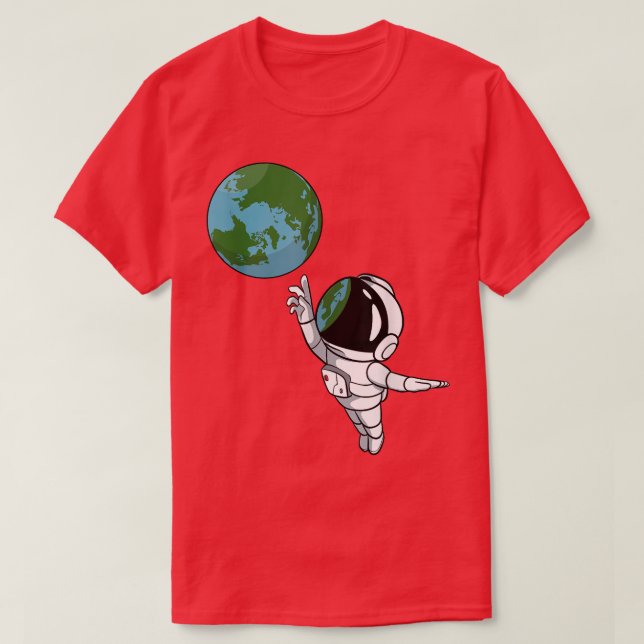 Camiseta do astronauta espacial (Frente do Design)