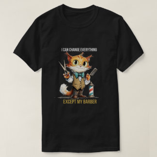 Camiseta do Barbeiro de Gato Engraçado