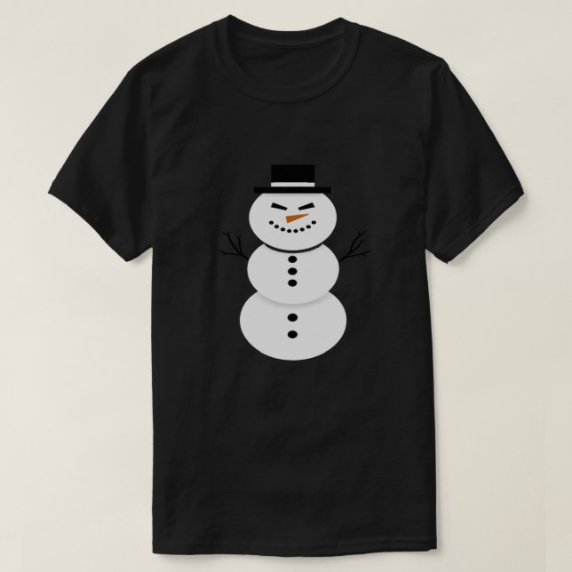 Camiseta do Boneco de Neve Fofo  (Frente do Design)