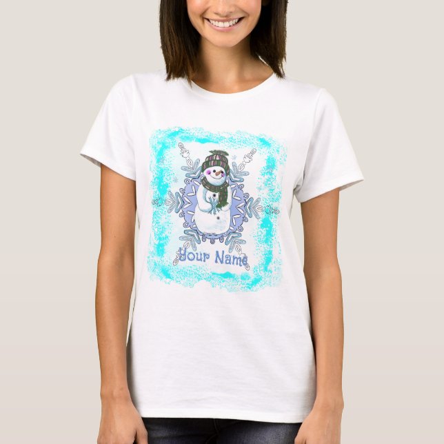 Camiseta do Boneco de Neve Granny Snowflake (Frente)