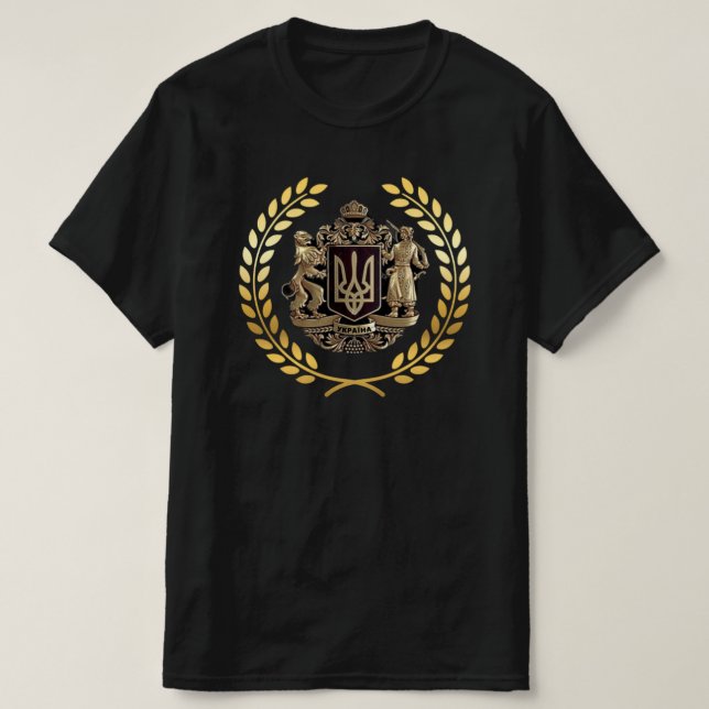 Camiseta do Brasão de Armas da Ucrânia (Frente do Design)