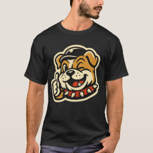 Camiseta do Bulldog Engraçado com Polegares para C