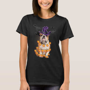 Camiseta do Bulldog Inglês Abóbora Clara do Hallow