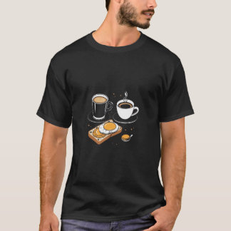 Camiseta do café da manhã - Café, Chá, Ovos