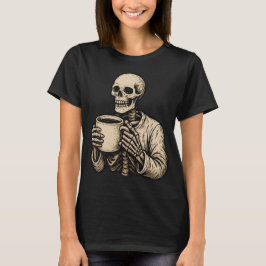 Camiseta do Café das Halloween - Skeletons Louco