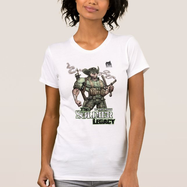 Camiseta Do "camisa da pose do herói do legado soldado" (Frente)
