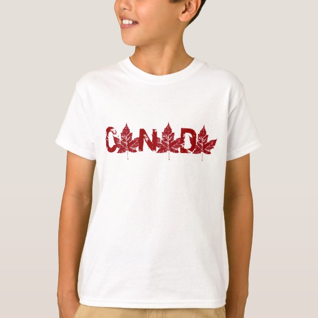 Camiseta do Canadá para crianças Camisas de Souven (Frente)