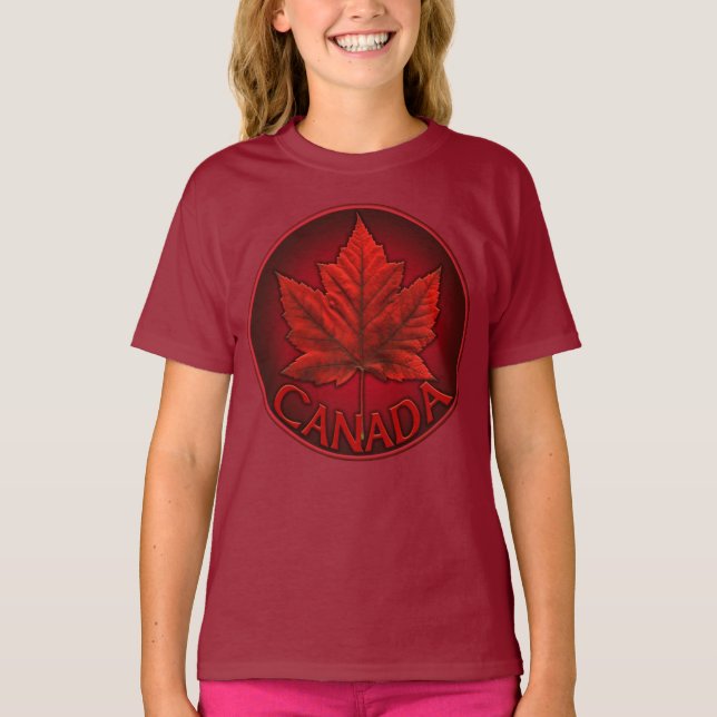 Camiseta do Canadá para meninas Canadá Presente Ca (Frente)