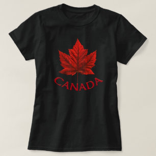 Camiseta do Canadá para Mulheres Canadá Folha de B