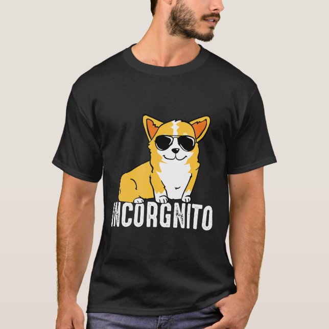 Camiseta do Cão Corgi Incógito (Frente)