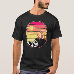 Camiseta do Cão Corgi Três Corgi Lua Lobo Paródia