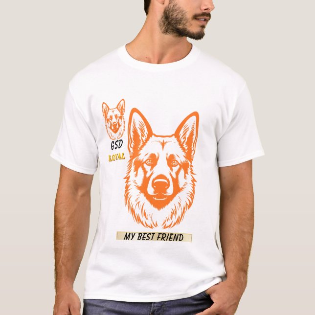 camiseta do cão pastor alemão (Frente)