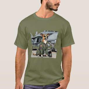 Camiseta do cão piloto de combate