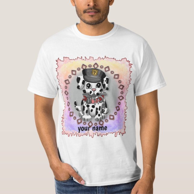 Camiseta do cão policial manchado (Frente)