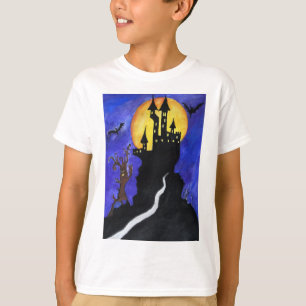 Camiseta do Castelo das Crianças do Halloween Illu